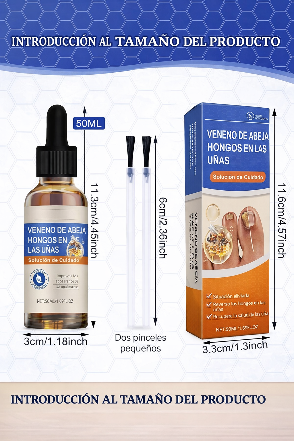 Sérum para Uñas con Veneno de Abeja 50ml – Tratamiento Antihongos y Cuidado Intensivo