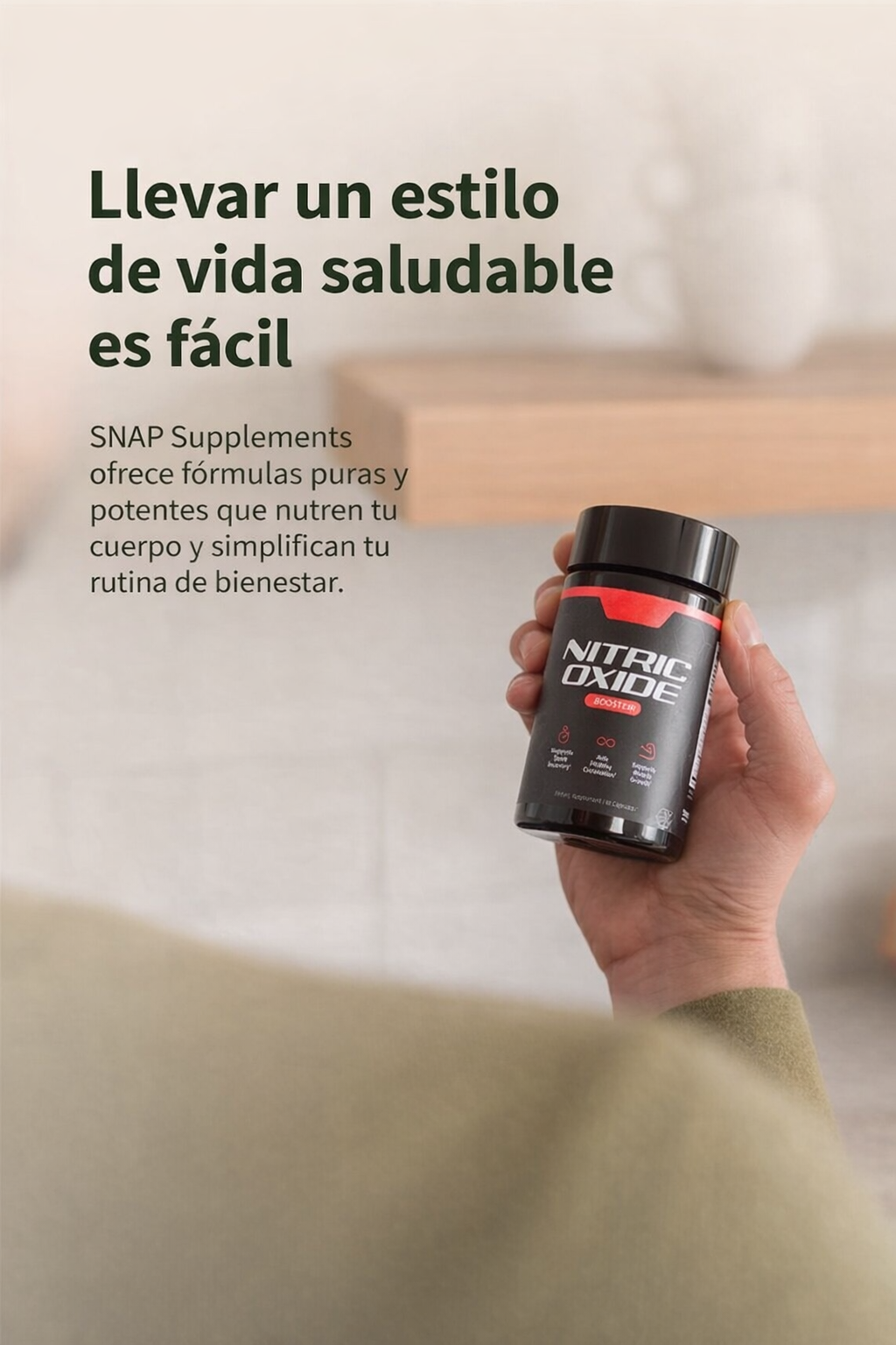Suplemento Potenciador Natural de Energía y Rendimiento - Nitric Oxide Booster
