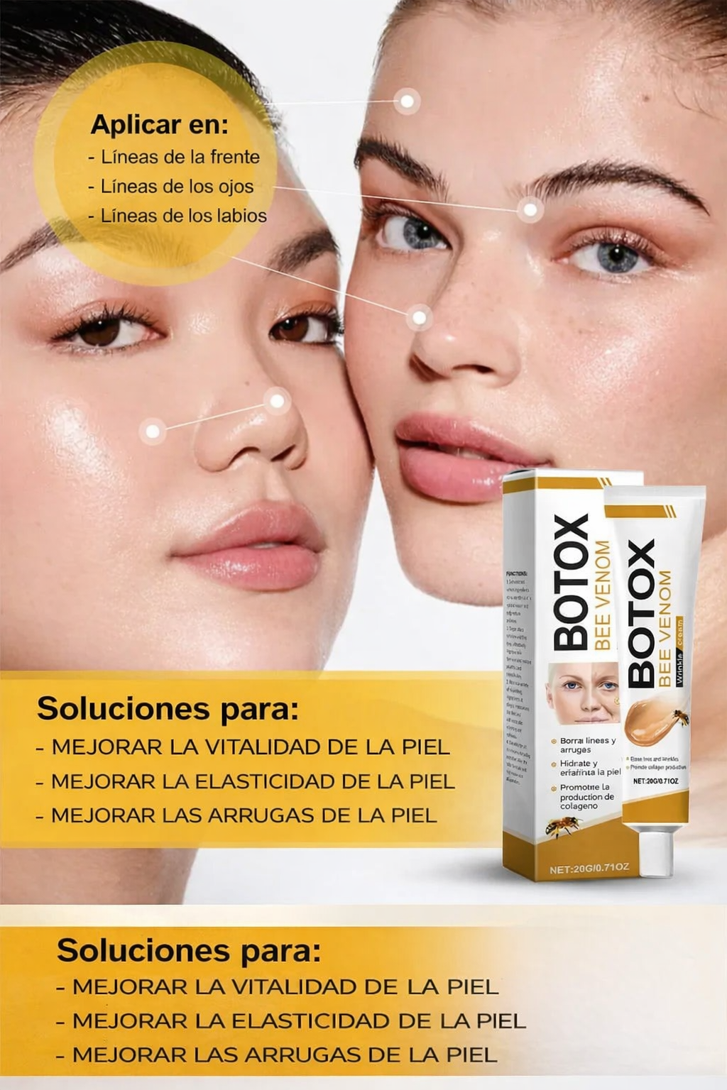 Botox Bee Venom Crema Antiarrugas 20g Efecto Reafirmante